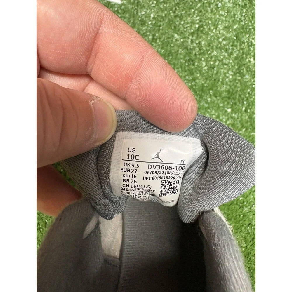 Jordan 6 Cool Grey Toddler Size 10C DV3606-100 Air Jordan Retro Baby TD